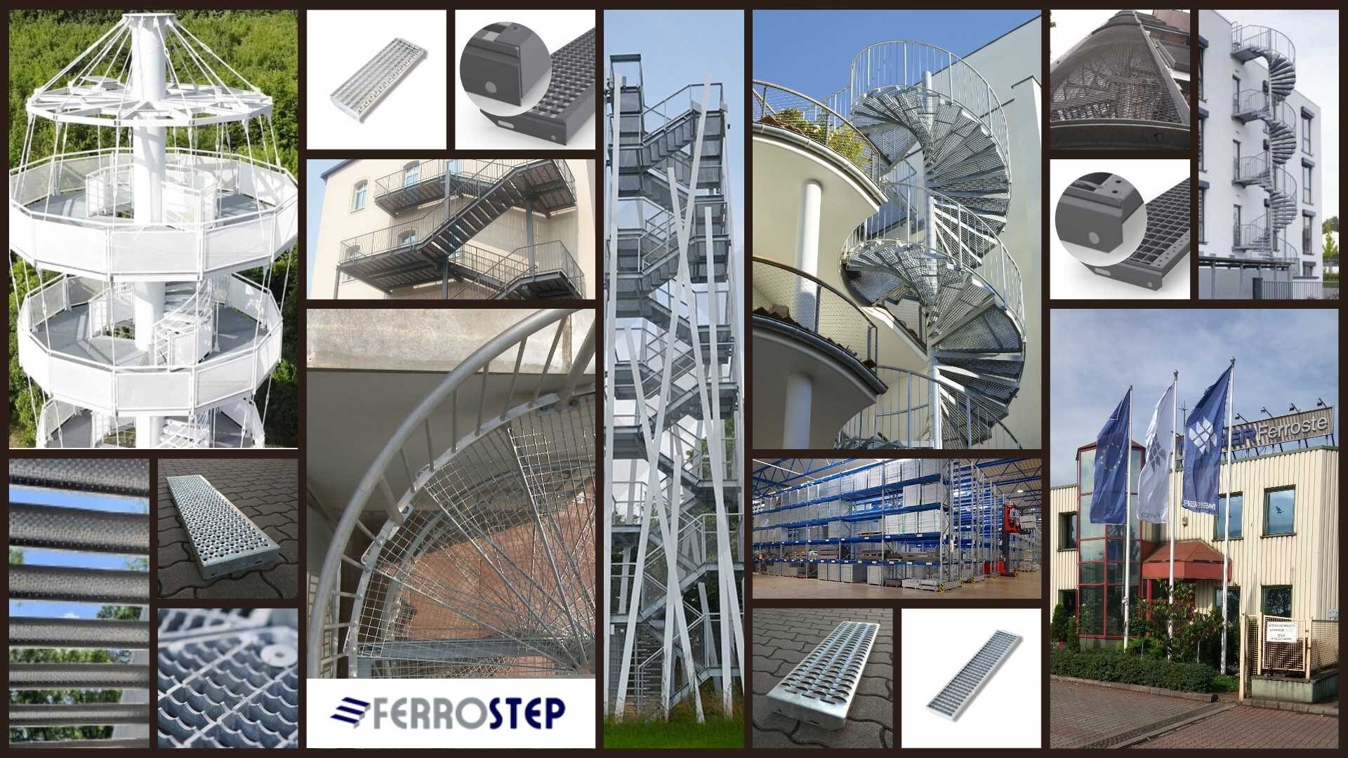 Treppenturm mit vier Stützen Ferrostep